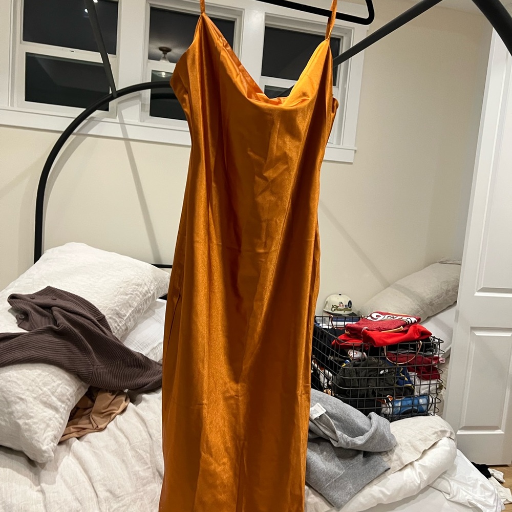Gold / Burnt Orange Dress - Picture 4 of 8